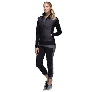 🆕 LULULEMON ATHLETICA Jacket Snug Sprinter Heathered Slate grey black zip up 6